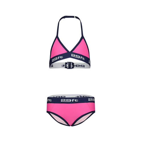 29FT triangel bikini roze/zwart Meisjes Polyamide Meerkleurig