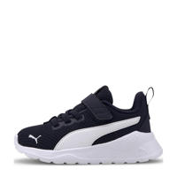 thumbnail: Donkerblauw en witte jongens en meisjes Puma Anzarun Lite sneakers van mesh-pu/voering: mesh/voetbed: eva met elastische veter- met klittenbandsluiting en logo