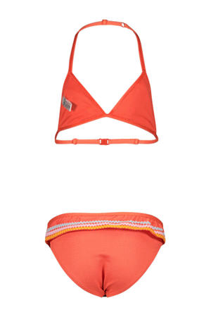 triangel bikini met ruches oranje