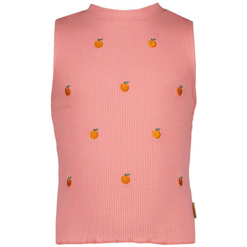 Vingino T-shirt met fruitprint roze Meisjes Katoen Opstaande kraag All over print