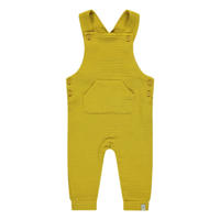thumbnail: Okergele jongens Jollein baby regular fit tuinbroek van katoen met knoopsluiting en effen