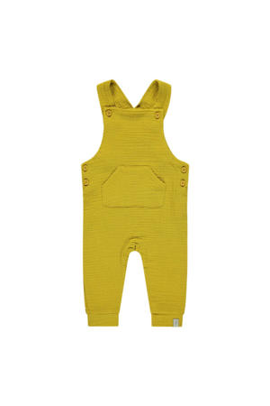 baby regular fit tuinbroek van katoen okergeel