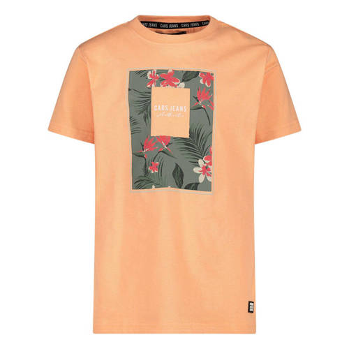 Cars T-shirt met printopdruk oranje Jongens Katoen Ronde hals Printopdruk