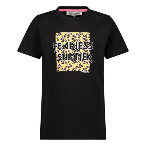 Cars T-shirt met printopdruk zwart Meisjes Katoen Ronde hals Printopdruk