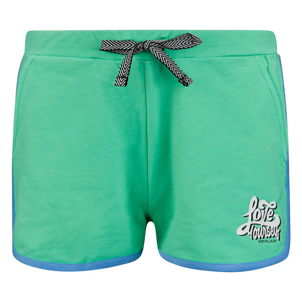 Retour Jeans short Sobian met zijstreep zachtgroen