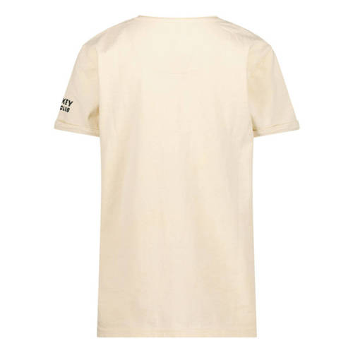 Me & My Monkey T-shirt met printopdruk beige Jongens Katoen Ronde hals 152