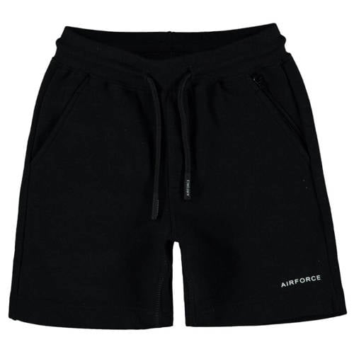 Airforce sweatshort van katoen zwart Effen - maat 104 afbeelding