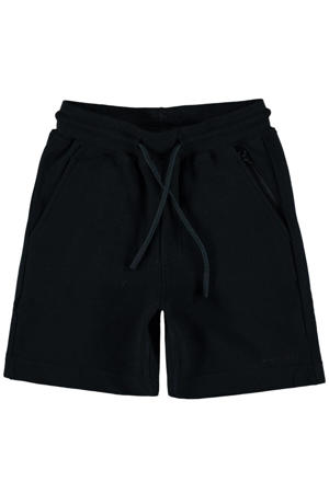 sweatshort van katoen donkerblauw