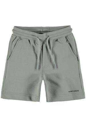 sweatshort van katoen grijs