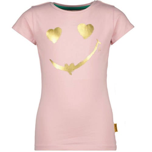 Vingino T-shirt met printopdruk roze Meisjes Katoen Ronde hals Printopdruk