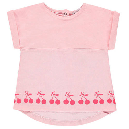 bellybutton baby T-shirt met printopdruk roze Meisjes Katoen Ronde hals