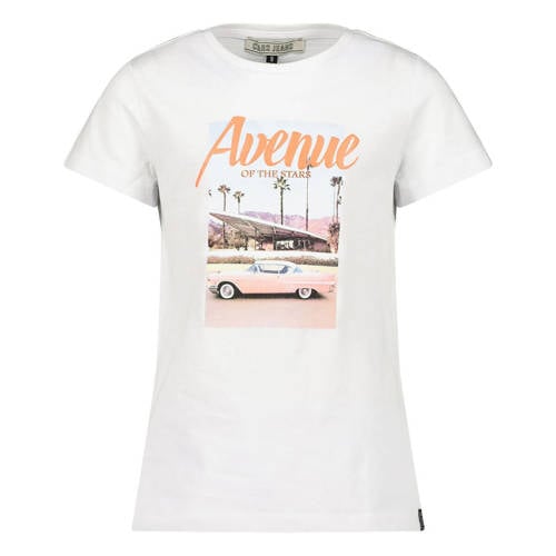 Cars T-shirt met printopdruk wit Meisjes Katoen Ronde hals Printopdruk