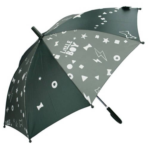 Kidzroom paraplu met all-over print donkergroen Jongens Polyester All over print