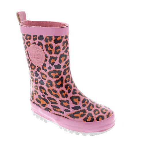 Shoesme regenlaarzen met panterprint roze Meisjes Rubber Panterprint - 23