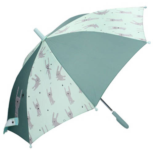 Kidzroom paraplu met dierenprint groen multi Jongens/Meisjes Polyester