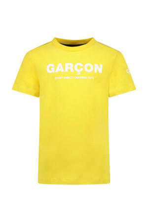T-shirt met biologisch katoen geel