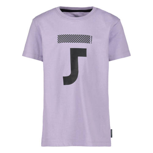 Jake Fischer T-shirt met printopdruk lila Paars Jongens Katoen Ronde hals