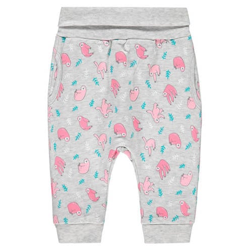 Kanz baby broek met dierenprint roze Jongens/Meisjes Katoen Dierenprint