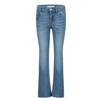 thumbnail: Light blue denim meisjes NAME IT bootcut jeans van stretchdenim met regular waist, rits- en haaksluiting en effen