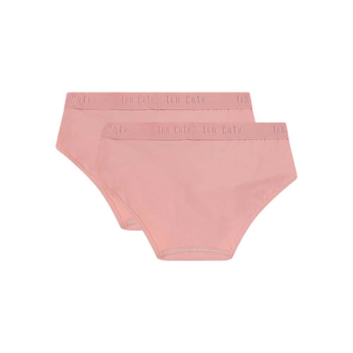 ten Cate hipster - set van 2 roze Slip Meisjes Stretchkatoen Effen