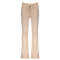 thumbnail: Beige meisjes NONO flared broek van polyester met elastische tailleband met koord