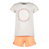 ESPRIT T-shirt + short lichtgrijs melange/oranje