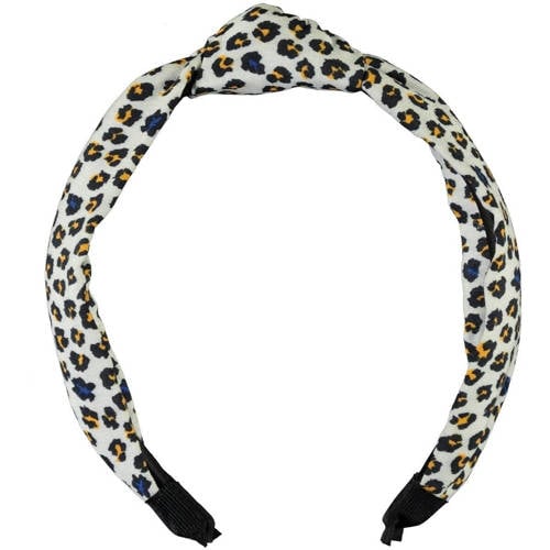 B.Nosy haarband met luipaardprint ecru/zwart Haar accessoire Meisjes Katoen