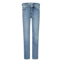 thumbnail: Light blue denim jongens Blue Rebel regular fit jeans van stretchdenim met rits- en knoopsluiting en effen