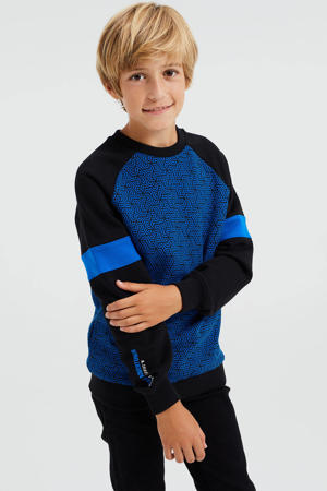 sweater blauw/zwart