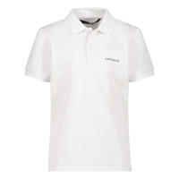 thumbnail: Witte jongens Airforce polo van stretchkatoen met effen, korte mouwen en knoopsluiting