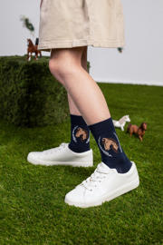 thumbnail: FALKE sokken grijs met paarden print