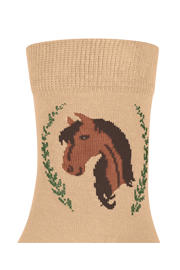 thumbnail: FALKE sokken beige met paarden print