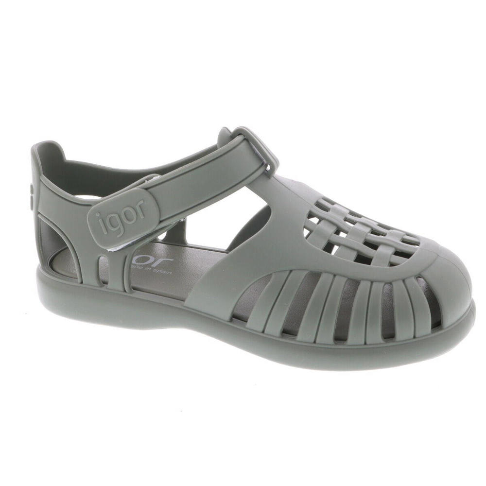 Groene jongens en meisjes Igor Tobby Solid waterschoenen kids van pvc met klittenband