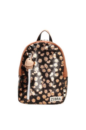 metallic rugzak Flower M bruin