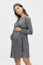 thumbnail: MAMALICIOUS zwangerschapsjurk MLJASMIN met glitters grijs