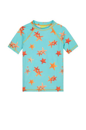 UV T-shirt Sea Star turquoise/oranje
