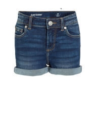 thumbnail: Blauwe meisjes anytime short van denim met regular waist en rits- en knoopsluiting