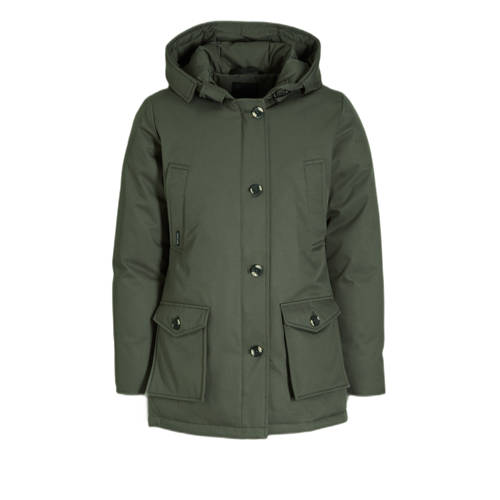 Airforce winterjas groen Meisjes Polyester Capuchon Effen