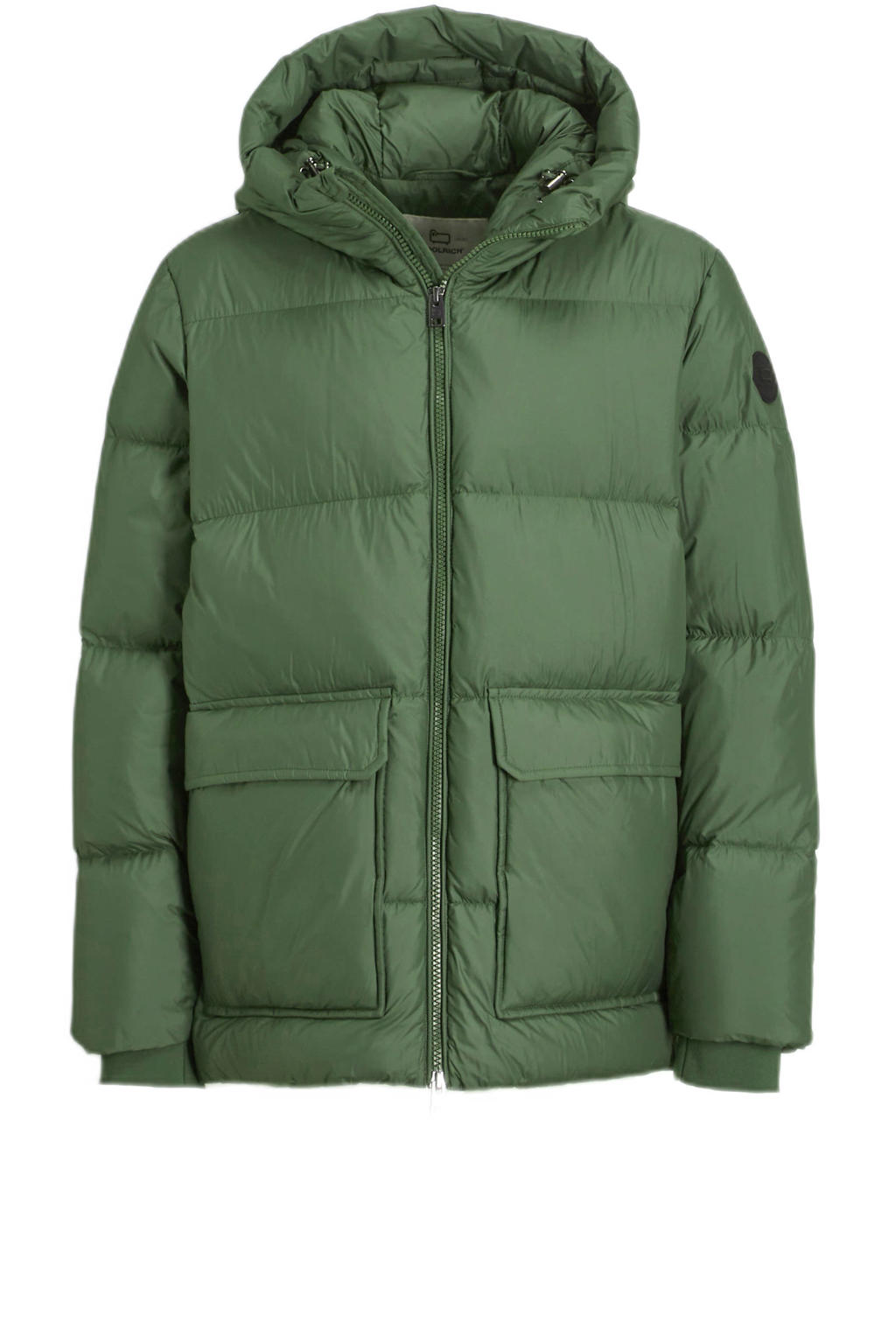 Woolrich winterjas met all over print groen