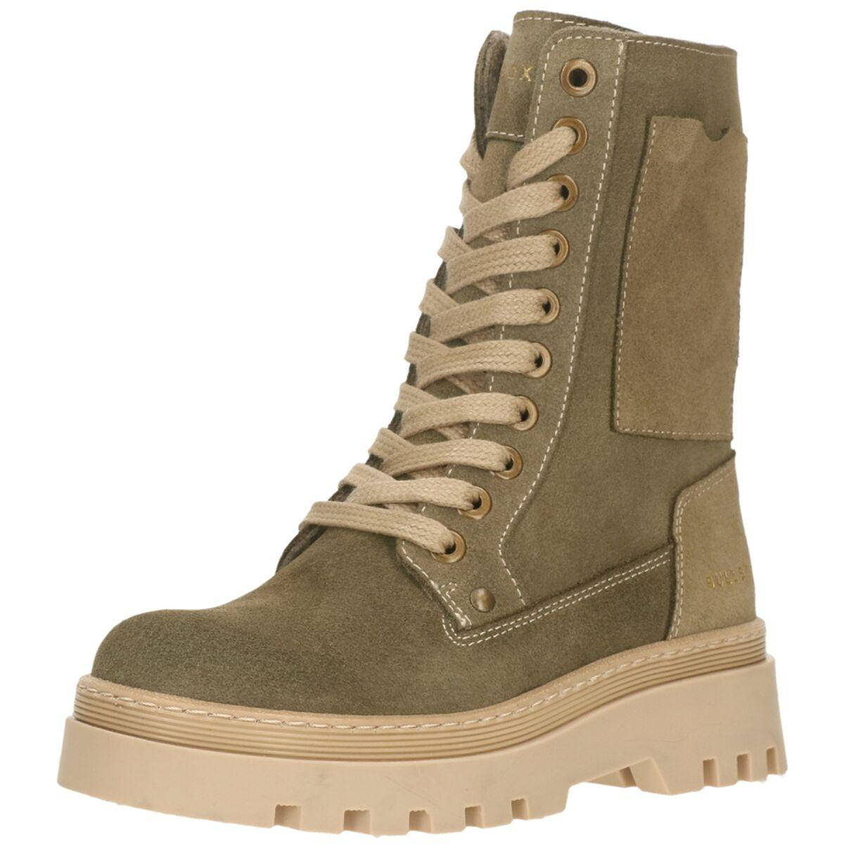 bullboxer suede veterboots groen | kleertjes.com
