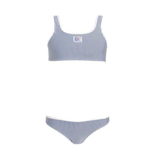 Tommy Hilfiger crop bikini donkerblauw/wit Meisjes Gerecycled polyester 