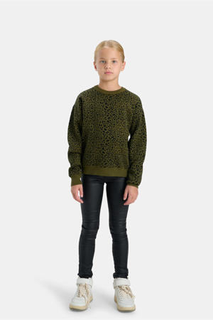 coated high waisted tregging zwart