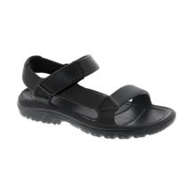 thumbnail: Zwarte jongens en meisjes Teva sandalen van imitatieleer met klittenband en effen