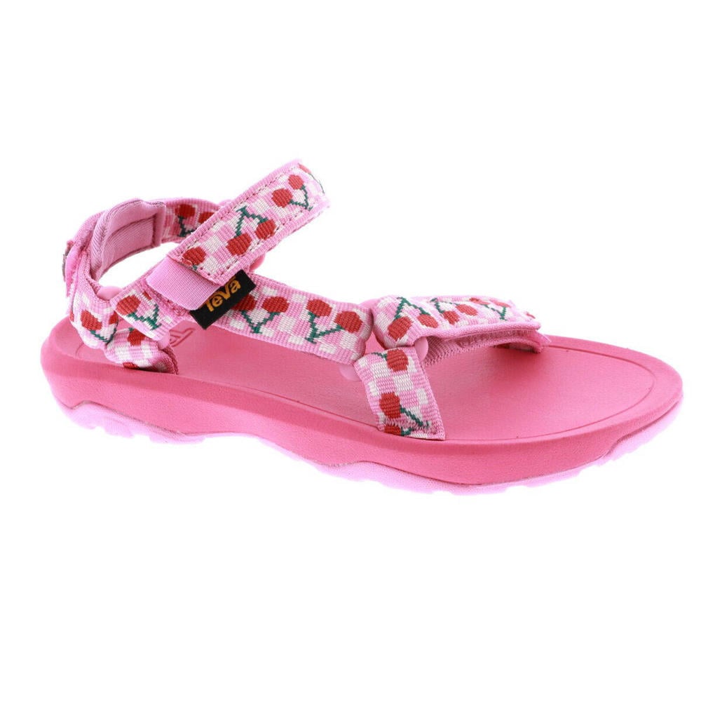Roze meisjes Teva Schoolkind sandalen van textiel met profielzool en klittenband