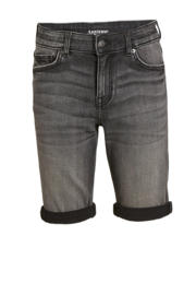 thumbnail: Black denim jongens anytime short van katoen met regular fit, regular waist, rits- en knoopsluiting en effen