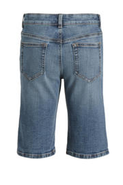 thumbnail: Medium blue denim jongens anytime short van denim met regular waist en rits- en knoopsluiting