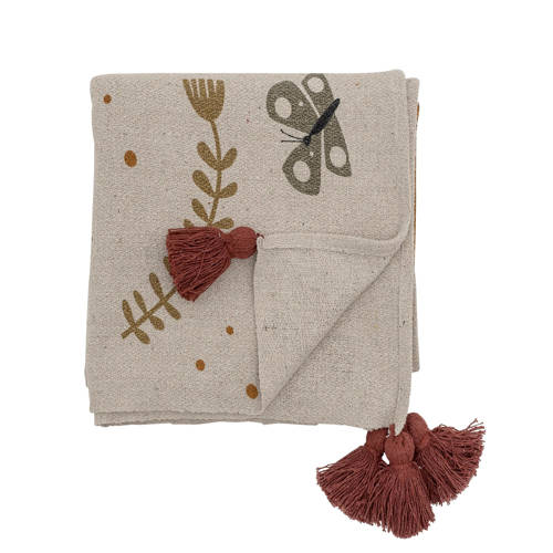 Bloomingville Mini plaid Dorell Accessoire Bruin Meerkleurig