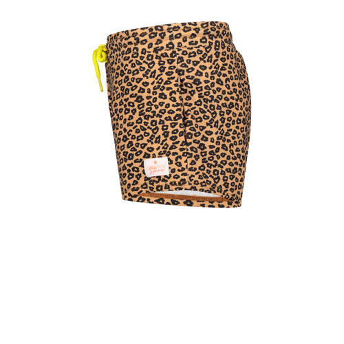 Orange Stars zwemshort met panterprint bruin Meisjes Polyester 92-98