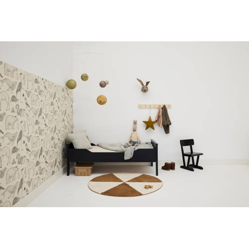 Tapis Petit vloerkleed Circus (Ø120 cm) Ecru Grafisch