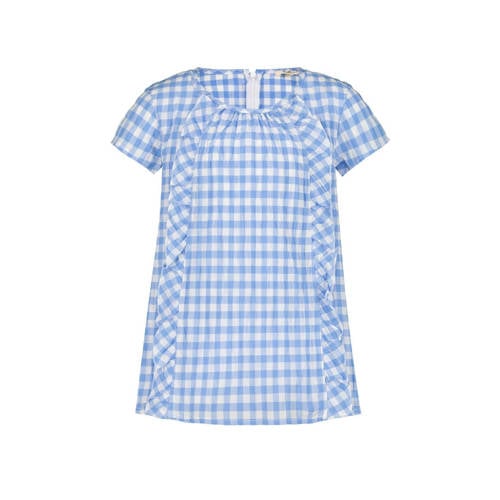 ESPRIT blouse met all over print blauw Meisjes Katoen Ronde hals All over print
